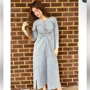 NWT Stretch Denim Ruched Pulley Dress size XS the Mimi boutique